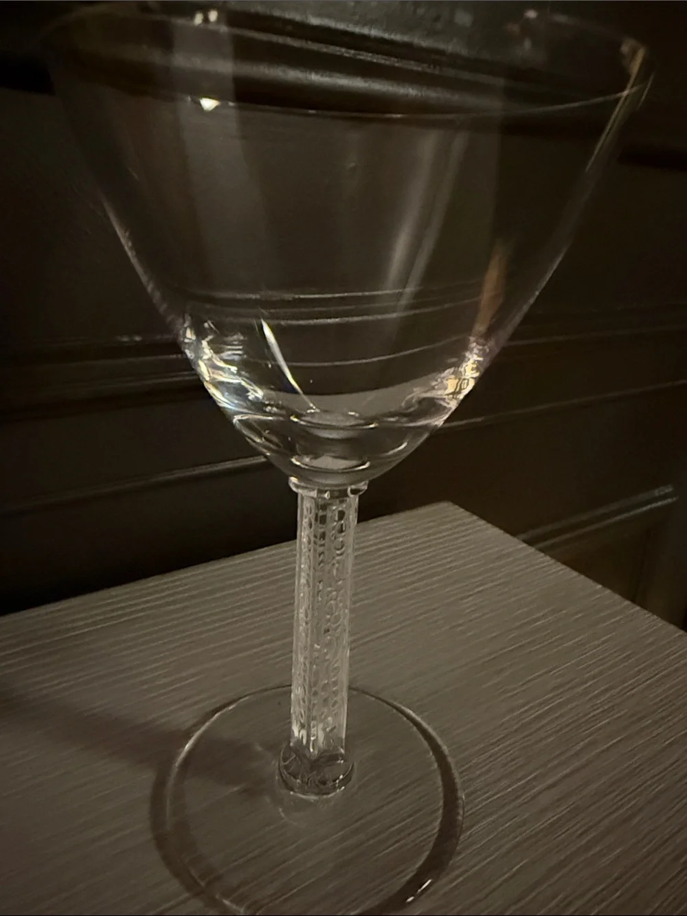 Lalique.   Phalsbourg pattern  champagne / sherbet crystal